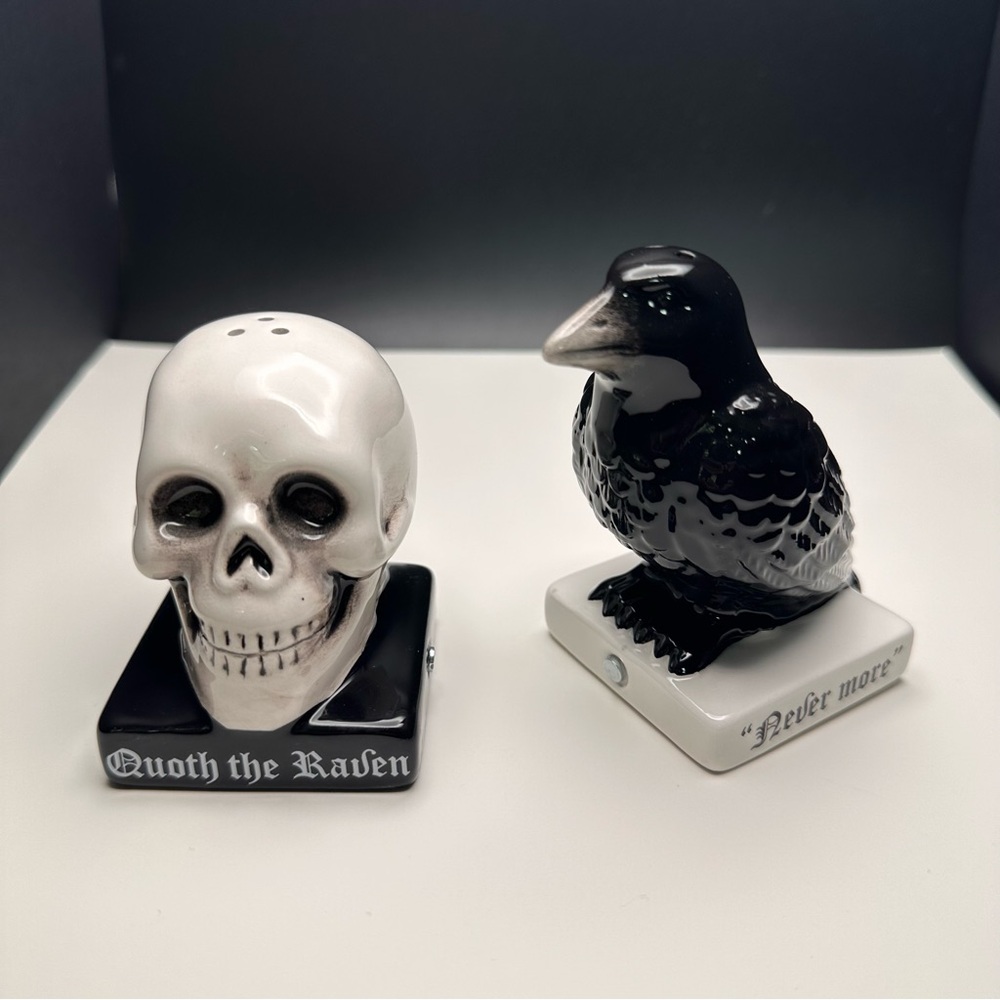 The Raven Salt and Pepper Shakers